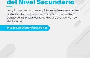 Junta de nivel secundario comunica fecha de per odo de tachas de