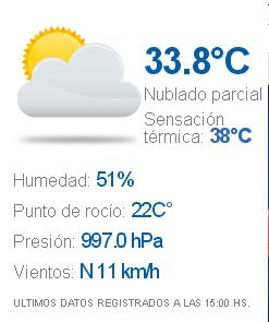 El clima en Resistencia parcialmente nublado ActualidadChaco