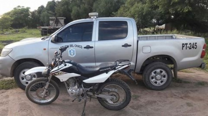 Recuperaron moto robada en Las Bre as ActualidadChaco